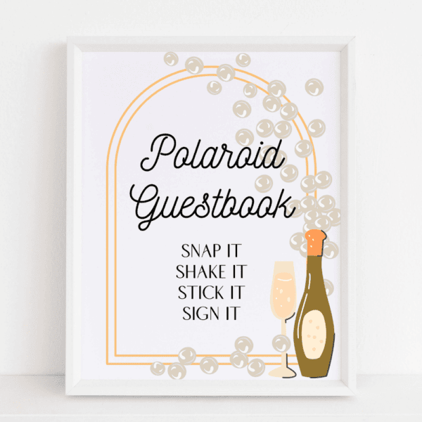 Polaroid Guestbook PearlsProsecco