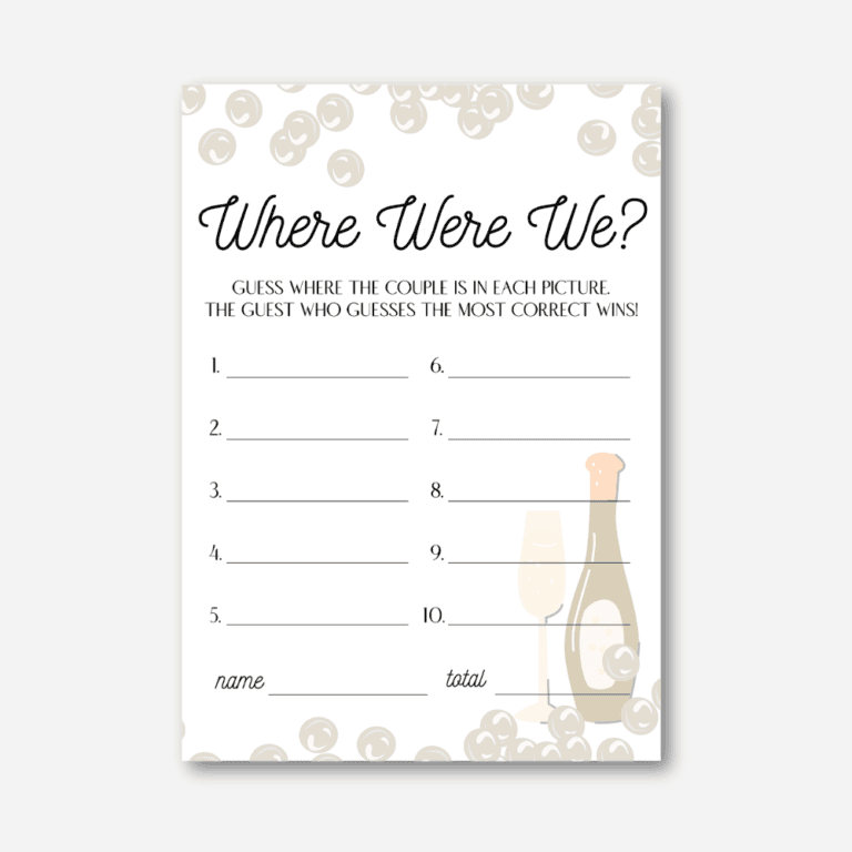 Where Were We Cards (Pearls & Prosecco)