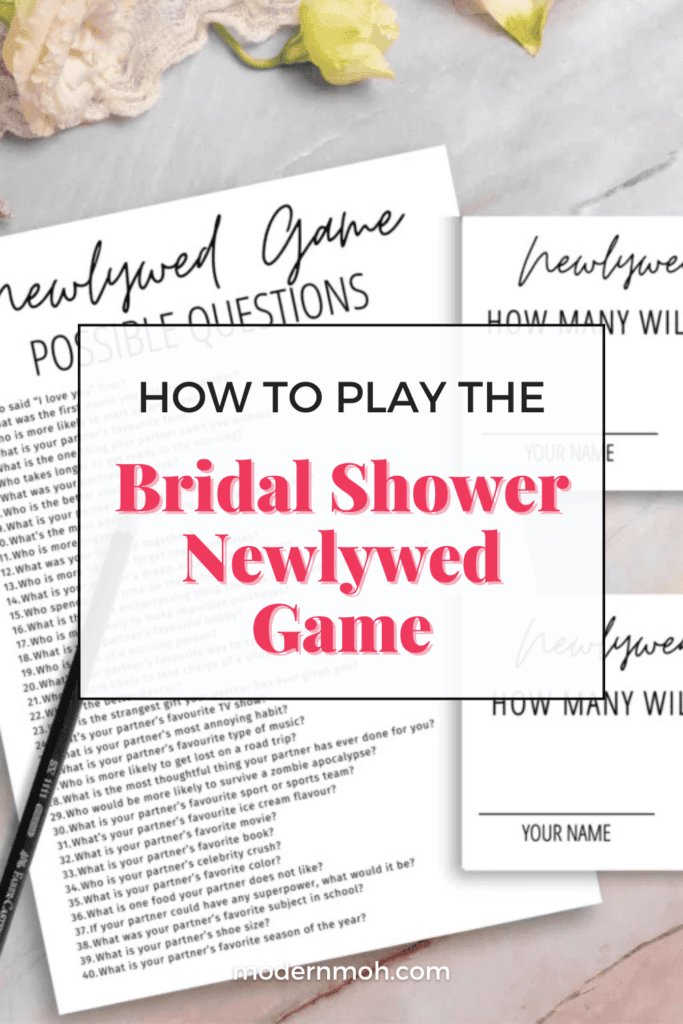 Play the Bridal Shower Newlywed Game Pin