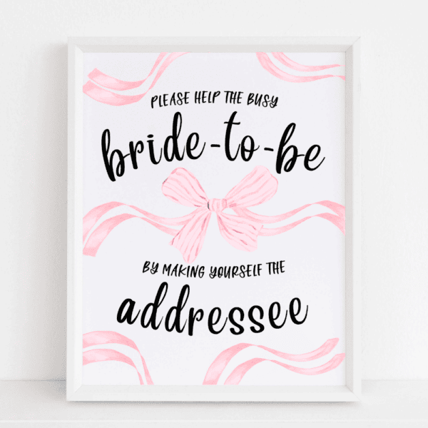 Addressee Sign Bow