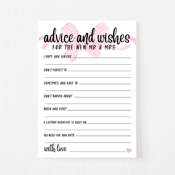Advice and Wishes bow