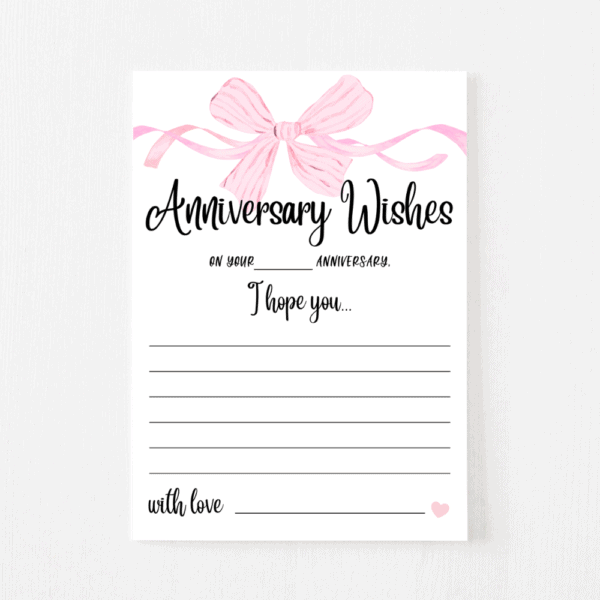 Anniversary Wishes bow