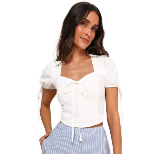 Bow Puff Sleeve Top