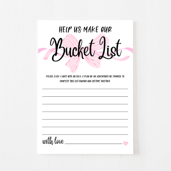 Bucket List bow
