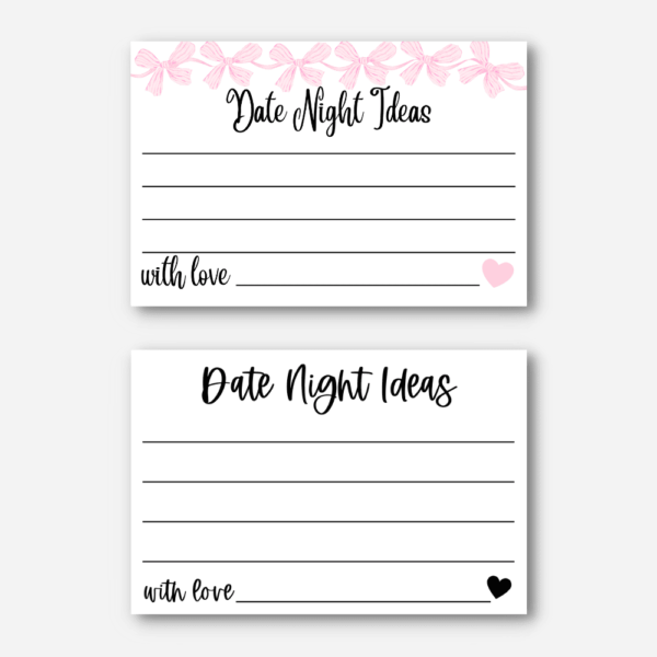 Date night cards bow Date night cards bow