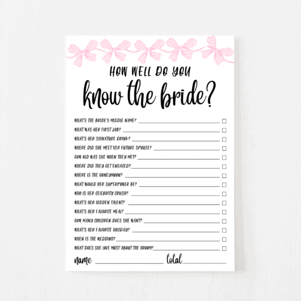Know the Bride Bow