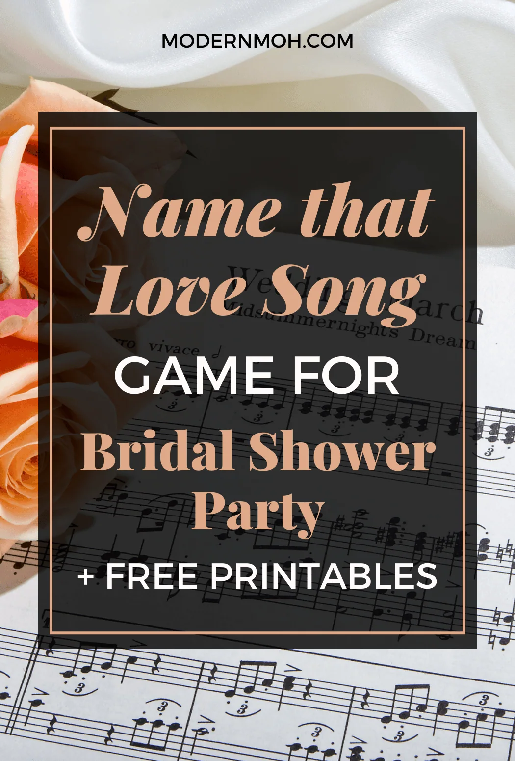 Guess the Love Song Bridal Shower Game (+ Free printable)