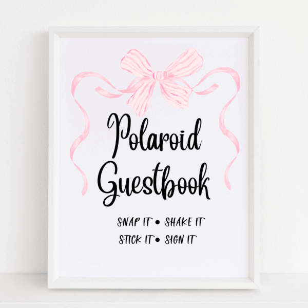 Polaroid Guestbook Bow