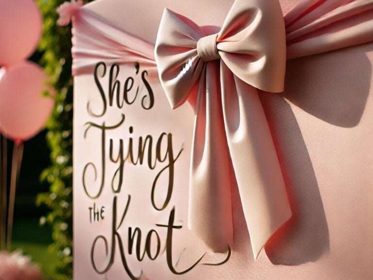 She's Tying The Knot bridal shower, bow themed, feature image