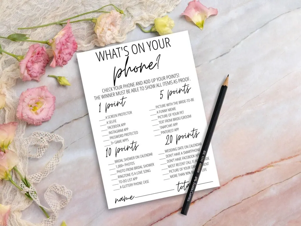 What's on your Phone game