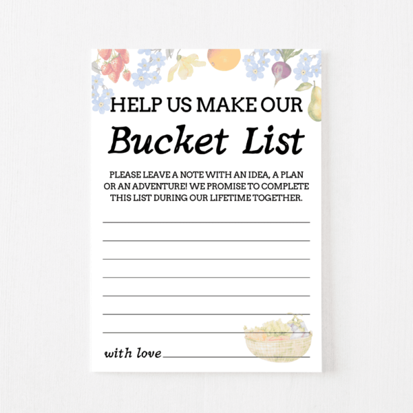 Bucket List Market