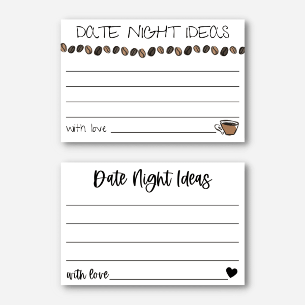 Date night cards Coffee Date night cards Coffee