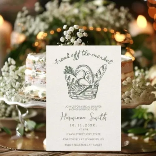 Green Zazzle market Invite