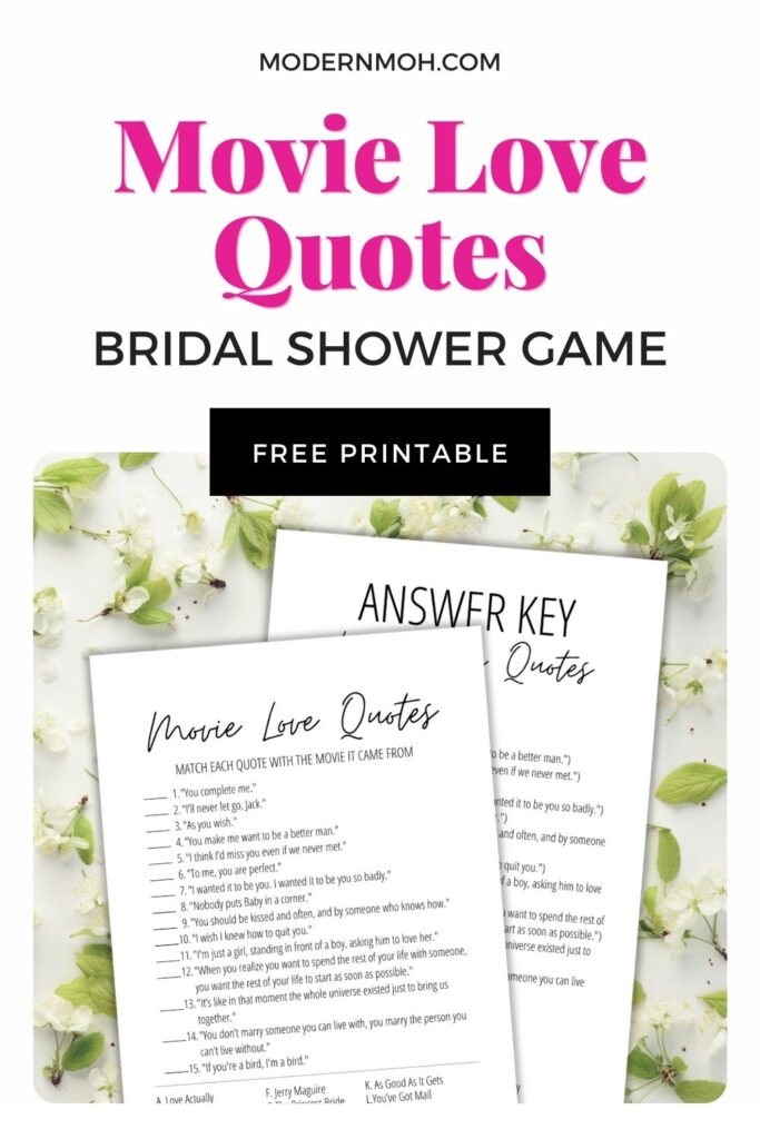 Movie love quotes pin