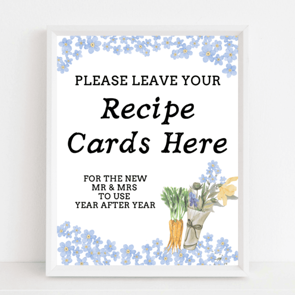 Recipe Card Sign Market