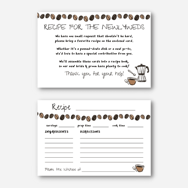 Recipe Cards Coffee Recipe Cards Coffee