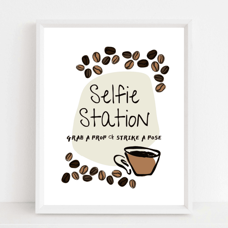 Selfie Station Sign (Coffee)