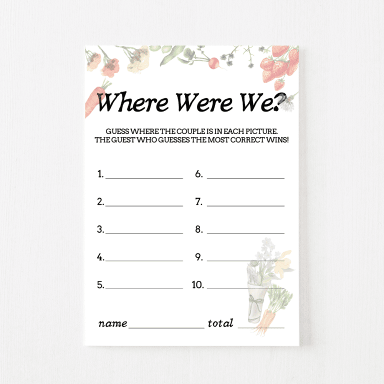 Where Were We Cards (Market)