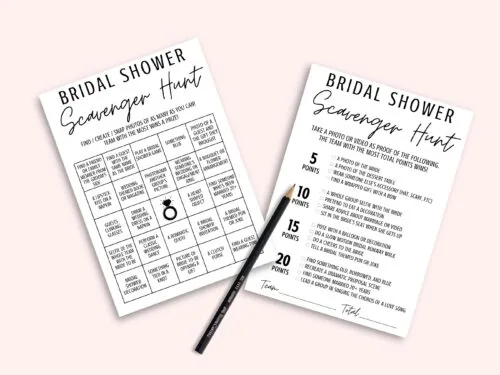 Bridal Shower Scavenger Hunt