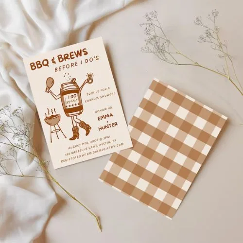 Cartoon BBQ and Brews Invite