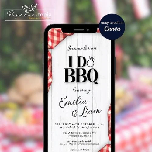Digital I Do BBQ Invite