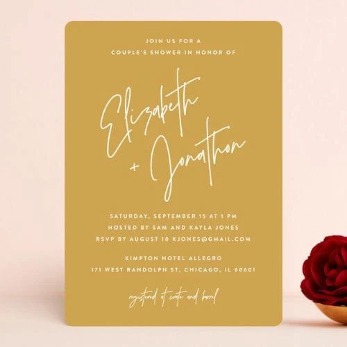 Simple Couples Invite