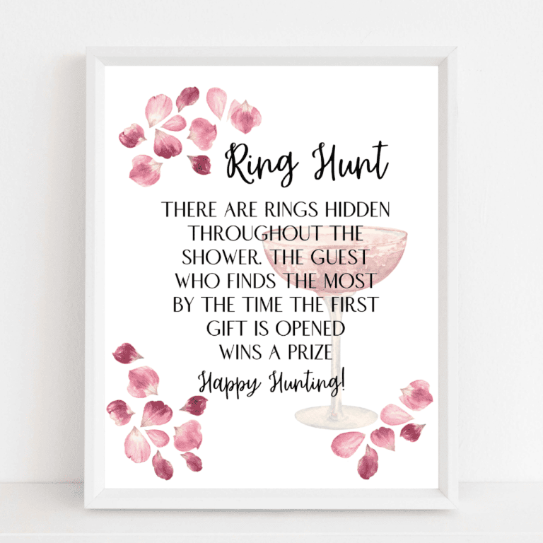 Ring Hunt Sign (Petals & Prosecco)