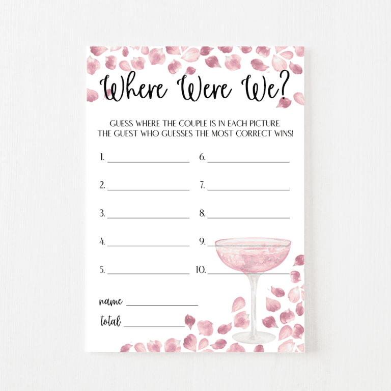 Where Were We Cards (Petals & Prosecco)