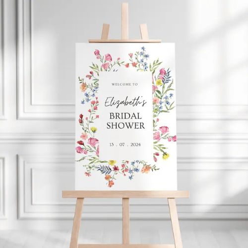 Wildflower Bridal Sign