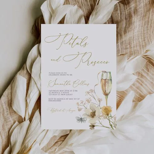 Wildflower Prosecco Invite