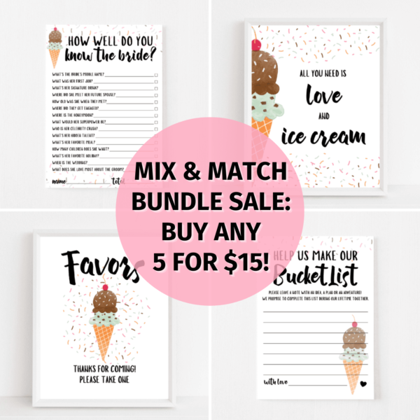 Ice Cream Theme Bundle Sale Ice Cream Theme Bundle Sale