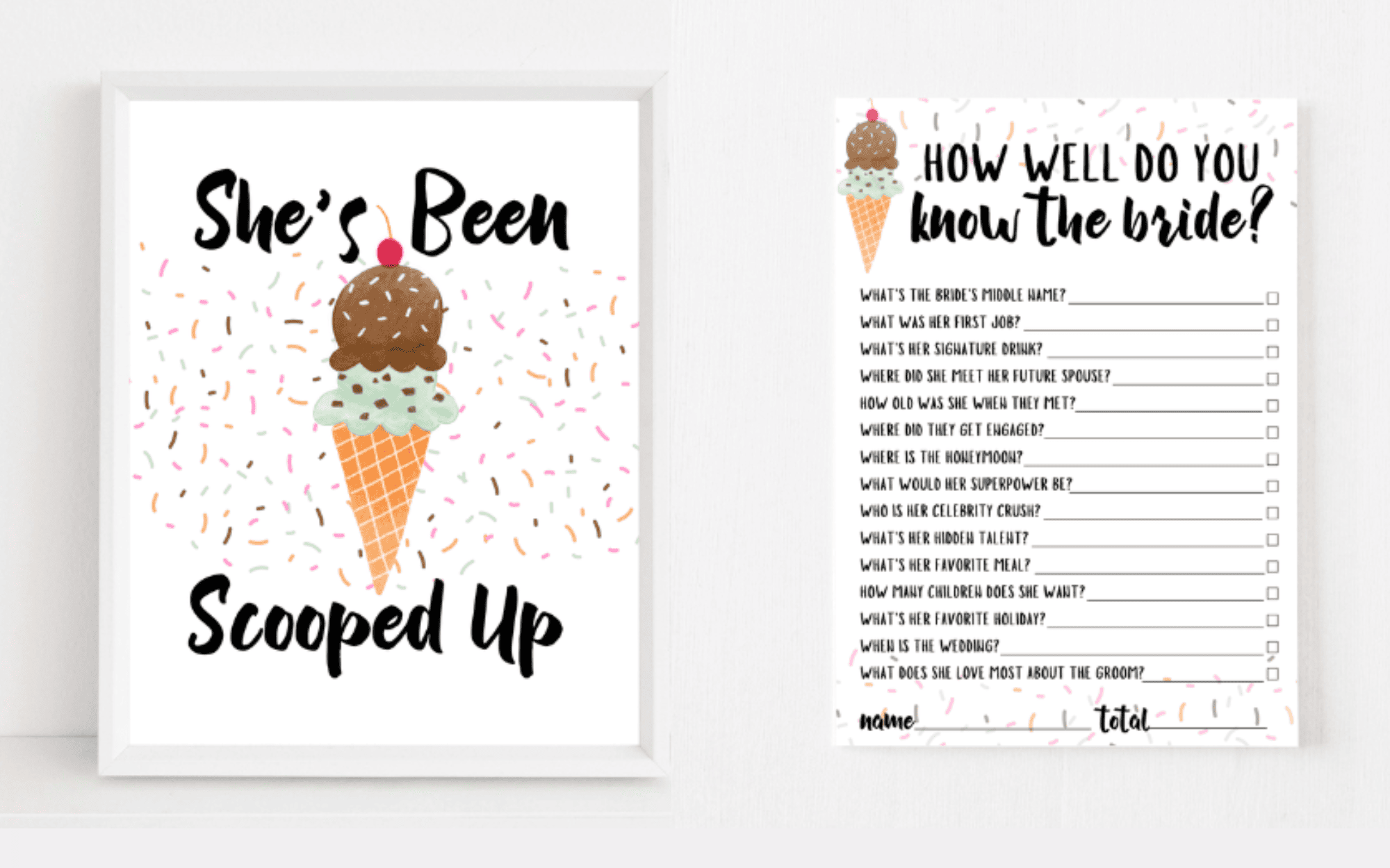 Ice Cream Bridal Shower Theme Collection