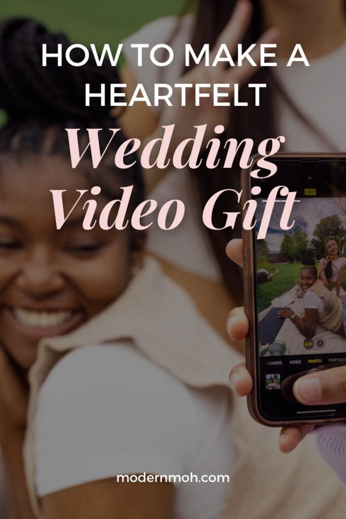 Make a wedding video gift pin