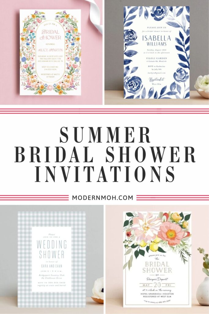 Summer Bridal Shower Invitations Pin