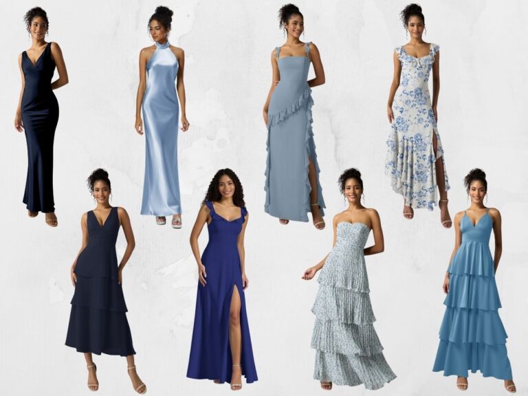 8 stunning blue bridesmaid dresses from AW Bridal