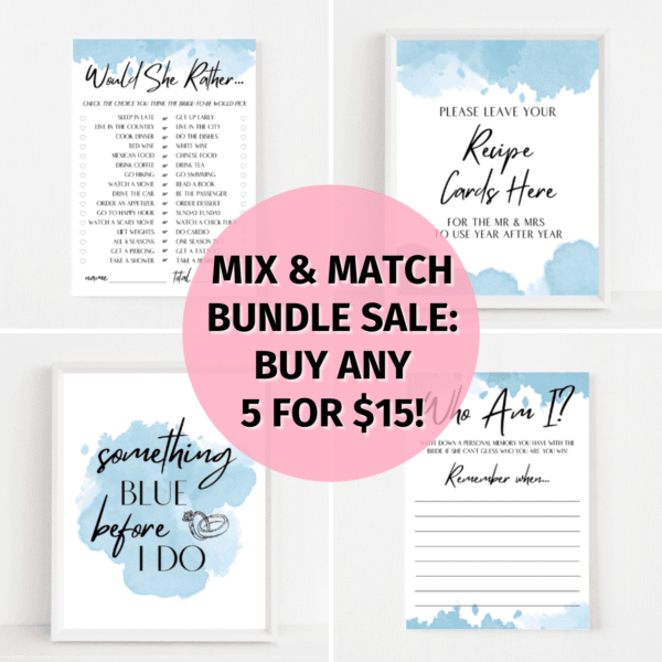 Something Blue Theme Bundle Sale Something Blue Theme Bundle Sale