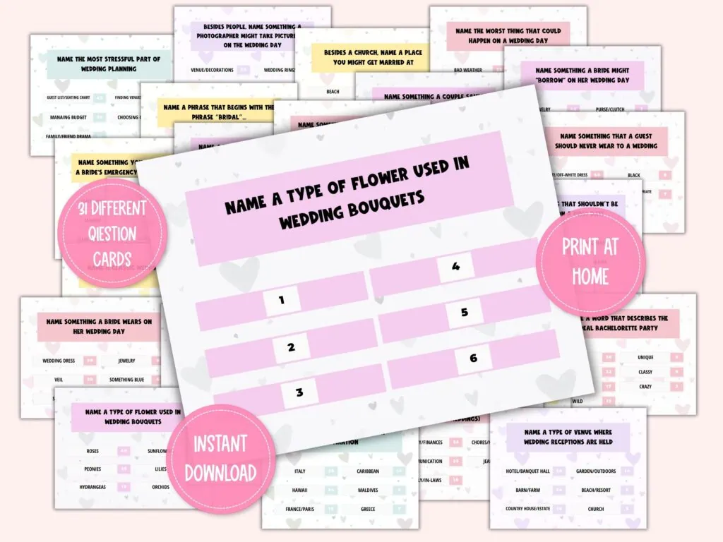 Bridal Feud Game