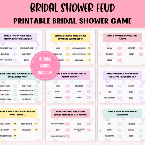 Bridal Shower Feud Mockup