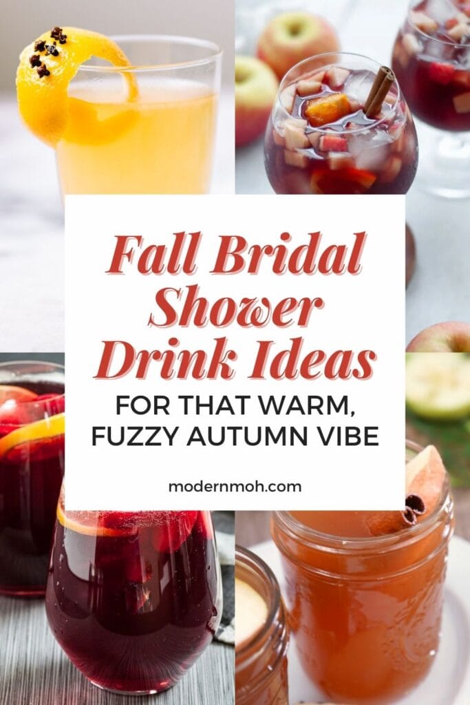 Fall bridal shower drink ideas pin