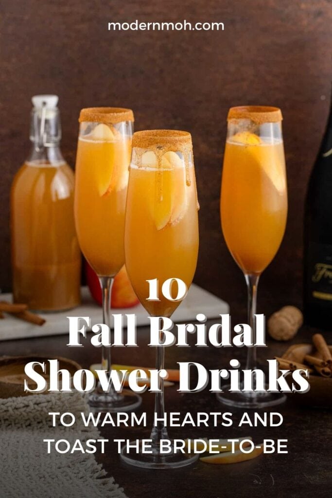 Fall bridal shower drinks pin