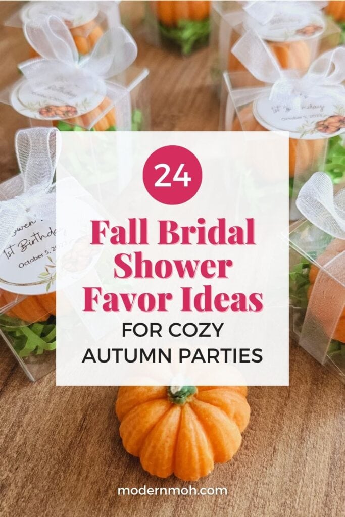 Fall bridal shower favor ideas pin