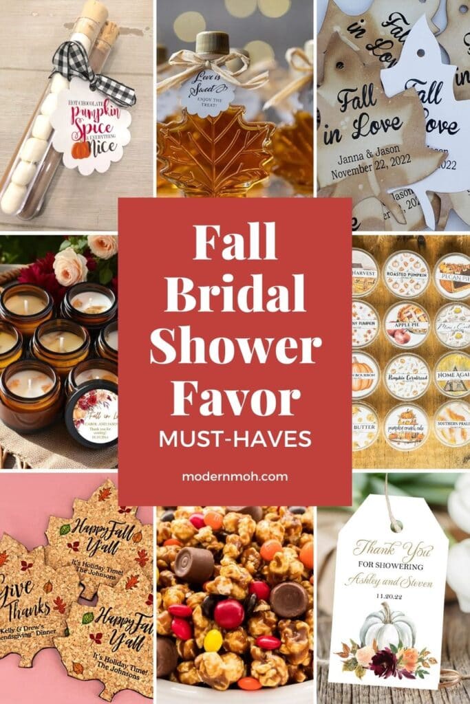 Fall bridal shower favors pin