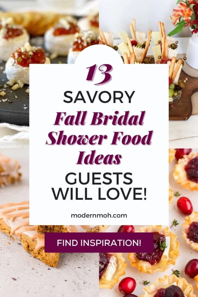 Fall bridal shower food ideas pin