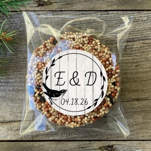 Personalized bird seed cakes