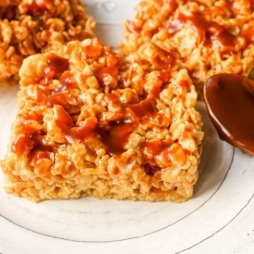 cheap-bridal-shower-game-prizes Salted Caramel Rice Krispies Treats