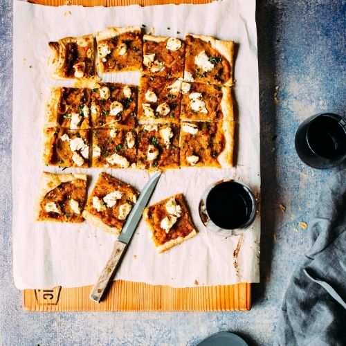 cheap-bridal-shower-game-prizes Squash Roasted Garlic Goat Cheese Tart