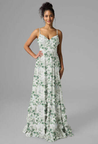 AW Kaitlin Tea Green Dress front
