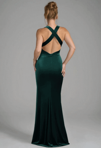 AW Leila Hunter Green Dress back