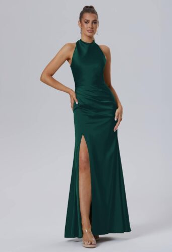 AW Maharaol Hunter Green Dress front