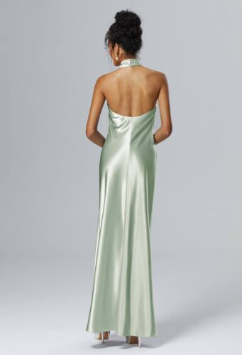 AW Mugwort Sage Green Dress back